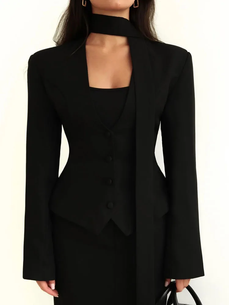 Lady Casual Slim Pendlermantel 2025, einreihiger Mantel, Damen-Blazerjacke mit V-Ausschnitt und langen Ärmeln, tailliert