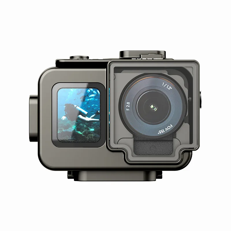 

Underwater 60m Waterproof Aluminum Alloy Tempered Glass Protective Case Cover Shell for DJI Action 4 5 Pro