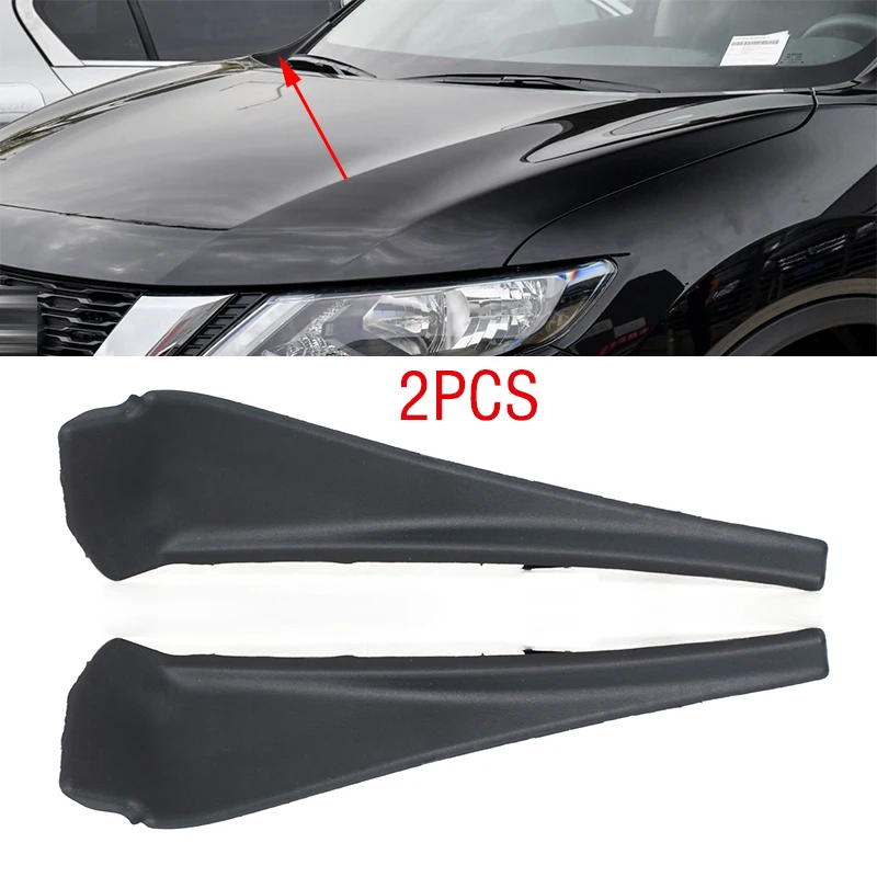 1 Pair Front Windshield Wiper Cowl Trim Cover Water Deflector Plate Neck Panel  For Nissan X-Trail Xtrail T32 Rogue 2014-2018