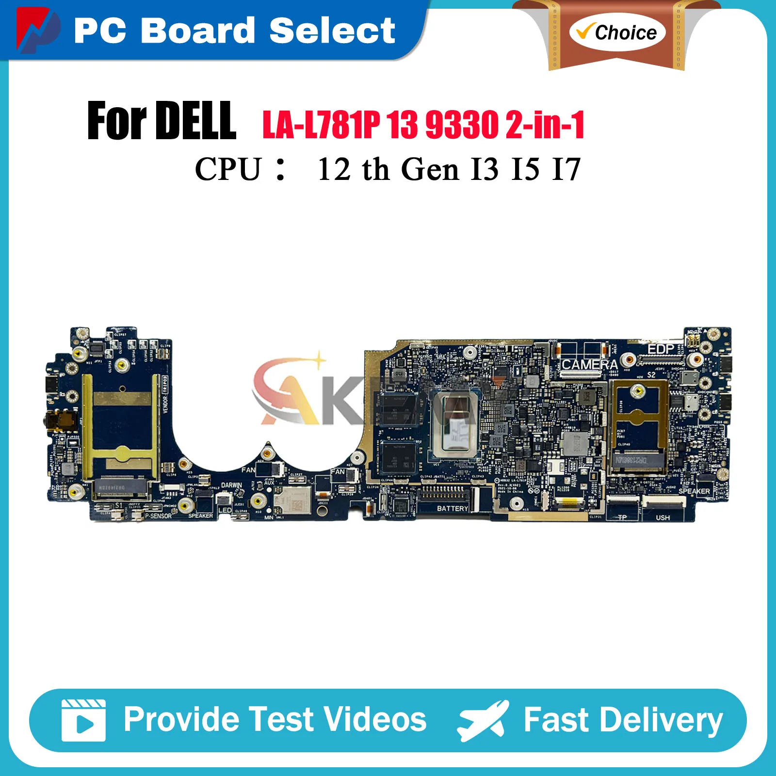 

Для Dell Latitude 9330 2-в-1 LA-L781P материнская плата 00Y1WN 0DXMXY CN-0DXMXY поддерживает процессор i5 i7 HDB32 100% полностью протестировано
