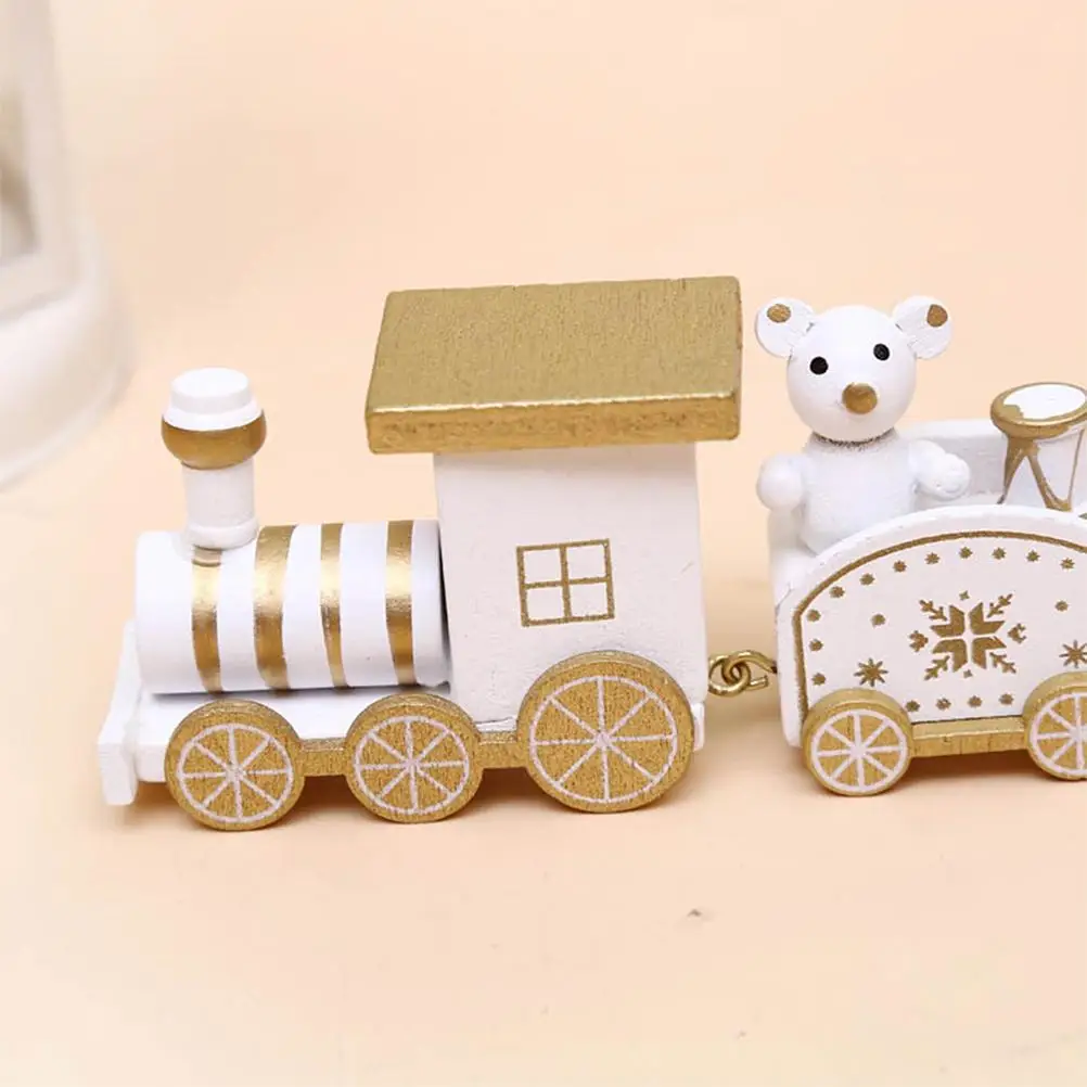 

Wooden Train Decoration Toy Christmas Decoration Lightweight Kids Gift Xmas Trains Non Remote Control Vehicle