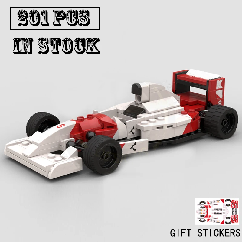 MOC-118366 Técnico SuperMP4/8 Team Stake, SuperRace Car Model, Building Kit, Criadores Block Bricks, Kid Brinquedos, Presentes de aniversário, Novo