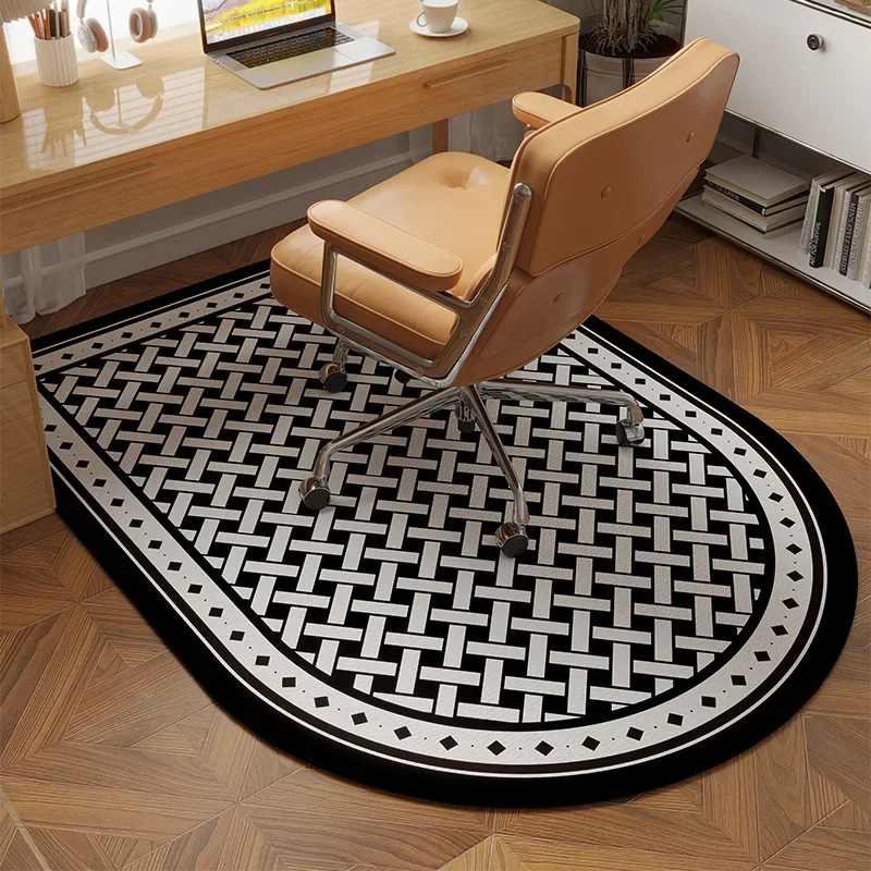 VIKAMA Luxury Style Arched Computer Chair Cushion Anti-Slip And Durable Desk Seat Floor Mat Office Carpet Home Decoration