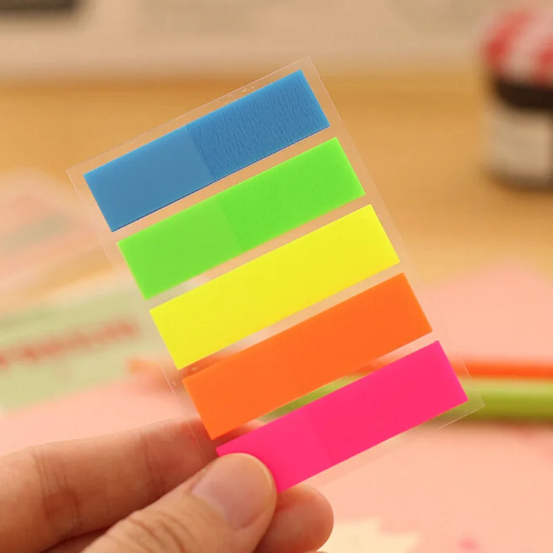 1 Pcs Cute Sticky Notes Adhesive Post Sticker Memo Pad Office School Supply Stationery Rainbow Index Notepad Planner Bookmark