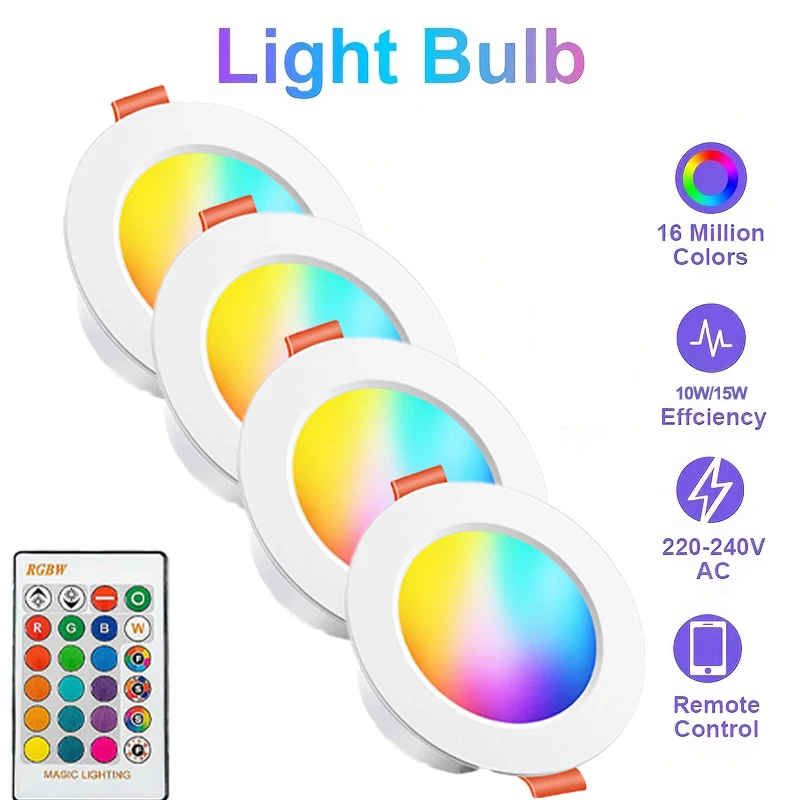 LED Round Ceiling Light,RGB Dimmable Remote Control Light,Super Bright Round Ceiling Light w/Remote Control,Party,Living Room