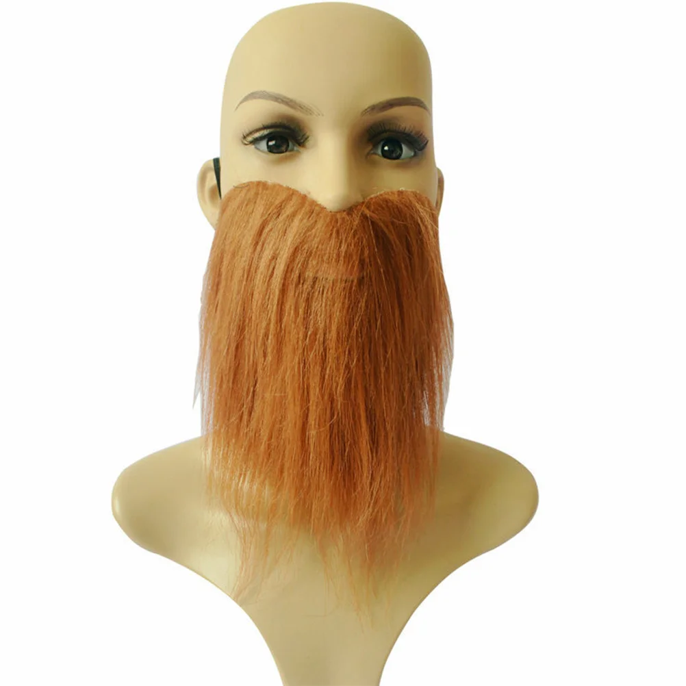 

4pcs Fake Beard Props Fabric False Self Adhesive Mustache For Cosplay Halloween Party Masquerade Stage Size Fits