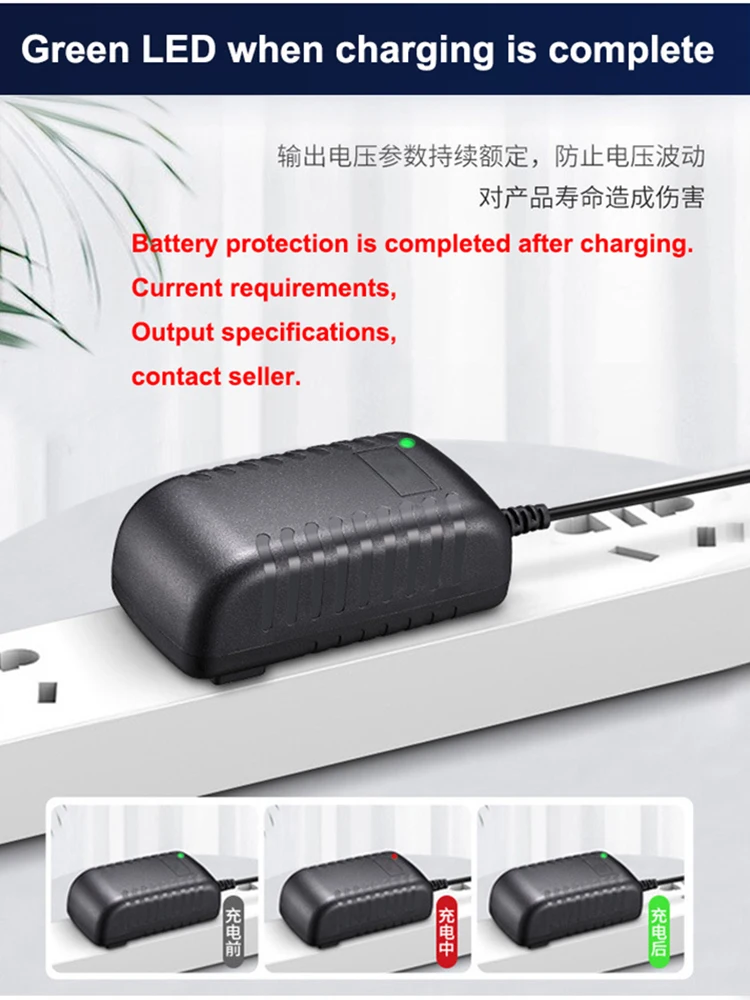 DC 12.6V 2A Lithium Battery Charger For 12V 3Series 18650 Li-ion Battery Polymer Smart Charger 18650 Battery Pack 5.5mm x 2.1mm