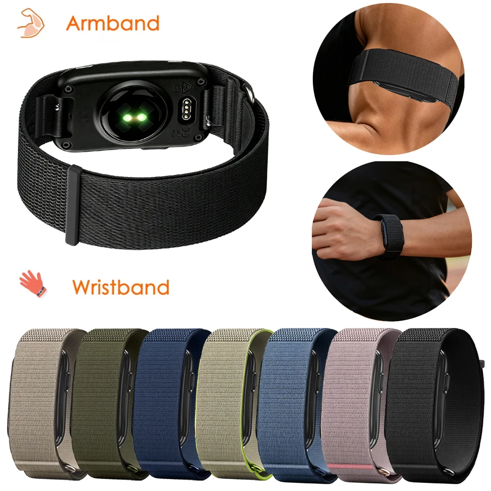 Sport Nylon Braided Watch Strap for Garmin CIRQA Smart Band Biceps Arm Wristband for Garmin CIRQA Men Women Replacement Bracelet