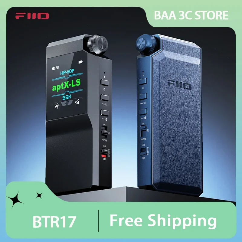 FiiO BTR17 Bluetooth Decoding Earphones Power Amplifier Portable Custom HiFi AAC/SBC/aptX/aptXAdaptive/aptxLossless/atXHD/LDAC