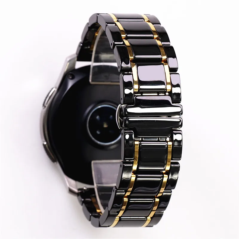20mm Ceramic Steel Strap For Samsung Galaxy Watch Active2 22mm  amazfit Watch3 Huawei GT Pro Watch Bracelet Wristband Belt Band