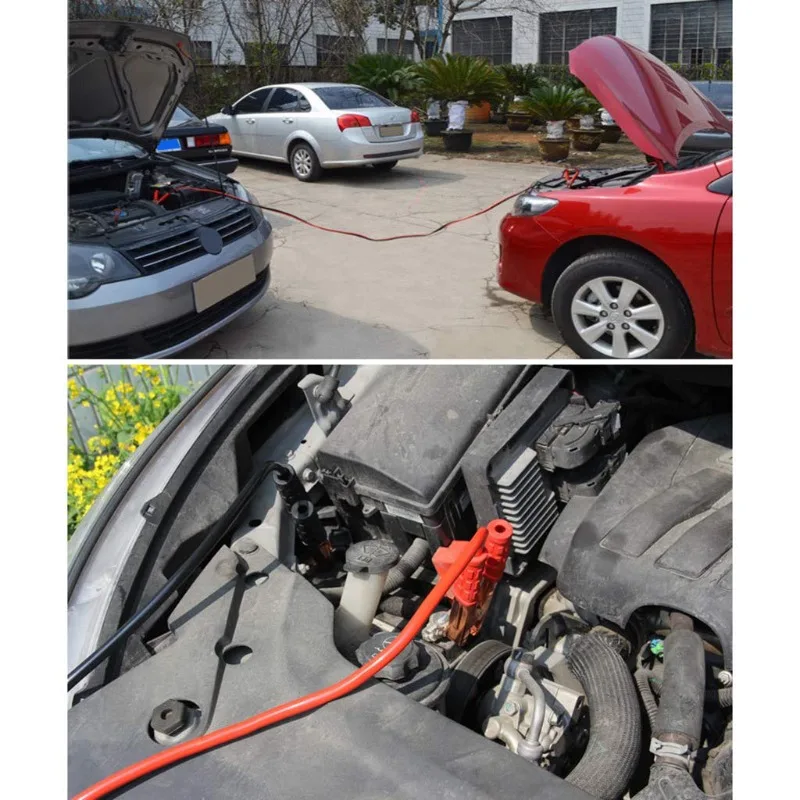 Auto-Notfallzubehör-Set: 500A Starthilfekabel mit Krokodilklemmen, doppelseitig mit Klemmen und Clips – Detail 6