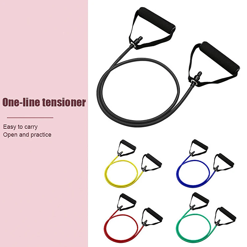 Bandas de resistencia de 1 pieza con asas para entrenamiento en casa, entrenamiento de fuerza y equipo de ejercicios de yoga