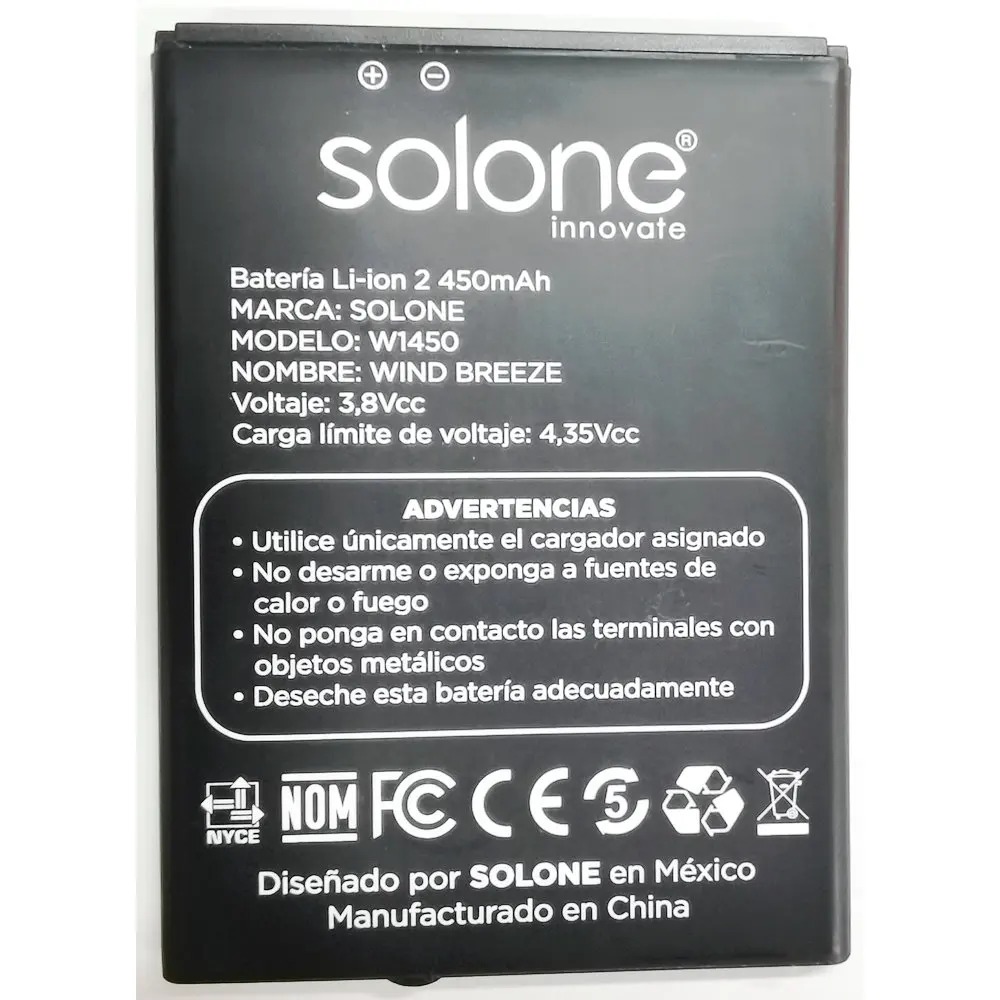

New Original W1450 Replacement Battery For Solone M1701 Mobile Phone