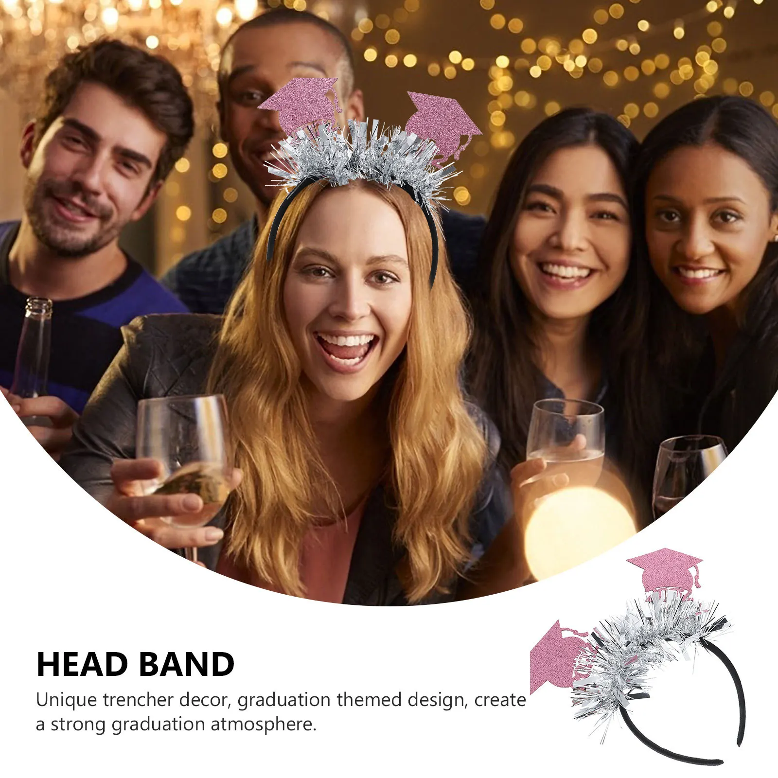 

2 шт., мини-шляпа, повязка на голову, выпускная тема, декор для волос, уникальный дизайн для выпускного вечера, докторский стиль головного убора