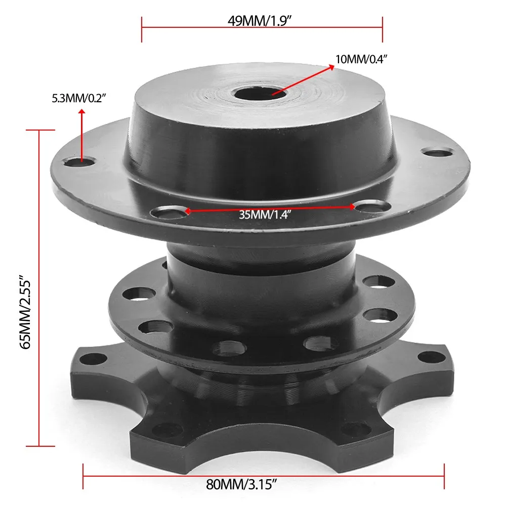 Universal Racing 6 hole Steering Wheel Quick Release Hub Kit Wheel Hub Adapter Car Accessoriess Replace Aluminum