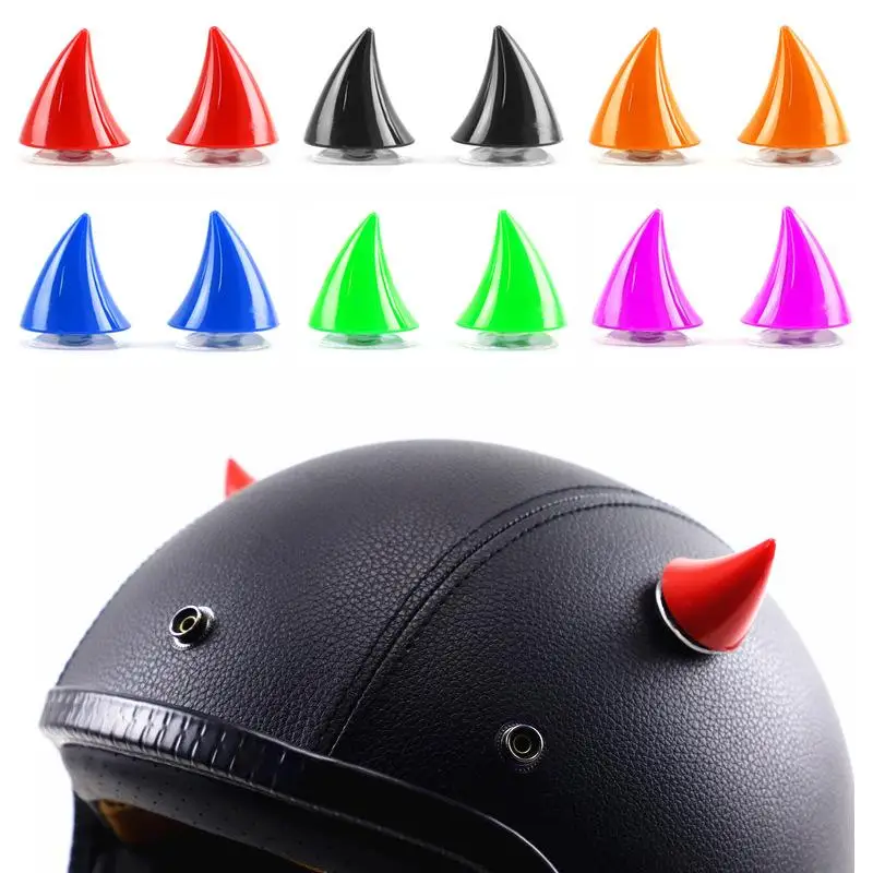 

Motorcycle Helmet Decoration Rubber Devil Horn for Motorbike Bicycle Headwear Accessories with Suction Cups Helmet Decor