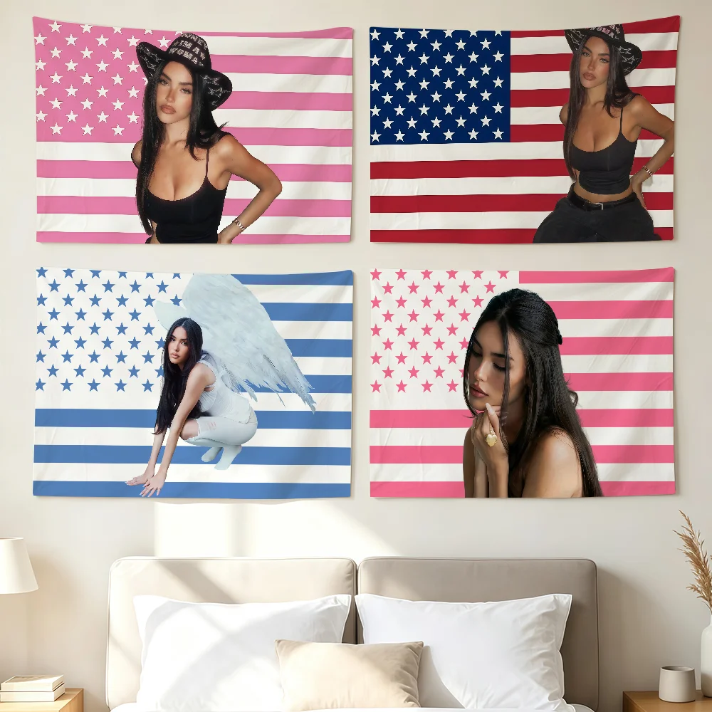 Singer M-madison Beer Flag Wall Decorations Home Decor Suitable For Living Rooms Bedrooms Dormitories Parties And Holidays