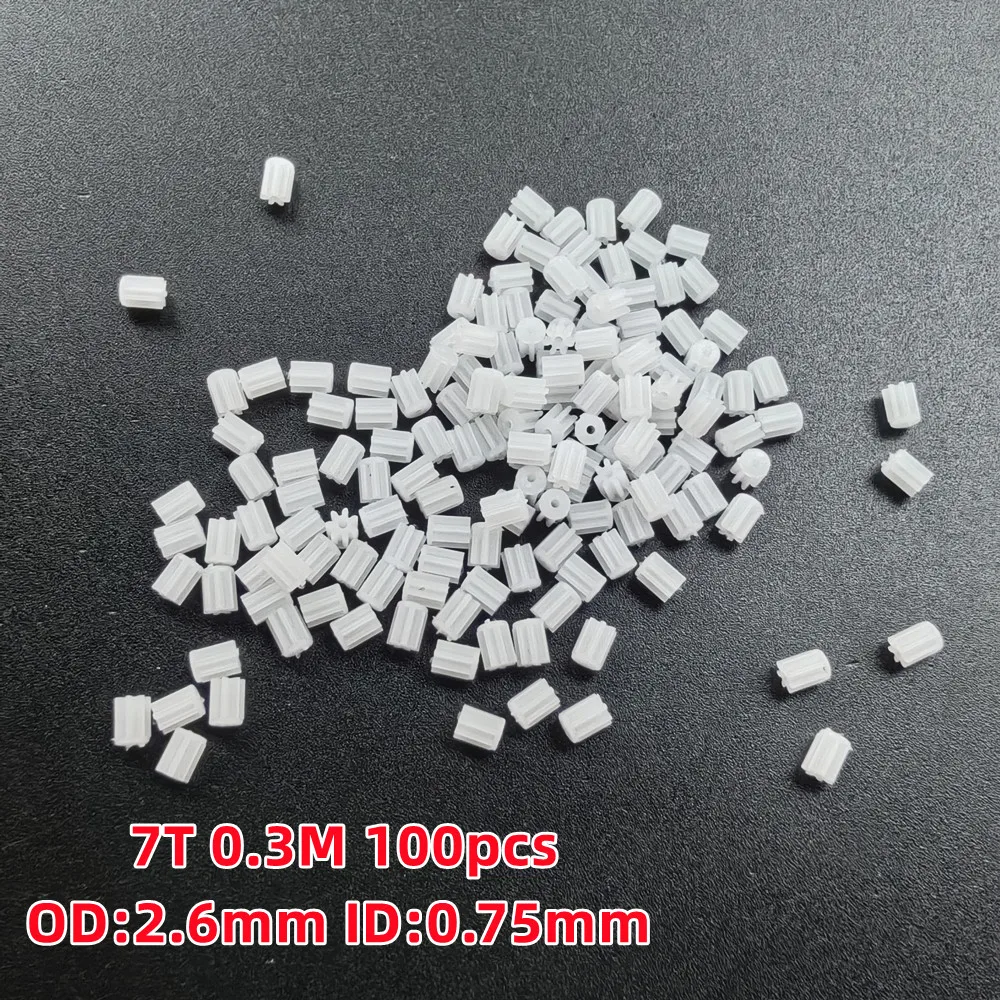 Lot De 10 Mini Engrenages Plastique 8 Dents Ø3mm Alésage 0.95-1mm - Pour Moteur Sans Noyau, Drone, Jouet, Modélisme