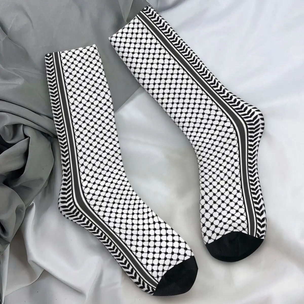 

Palestine Scarf Pattern Stockings Design Korean Socks Autumn Anti Slip Socks Women Men Climbing Soft Breathable Socks