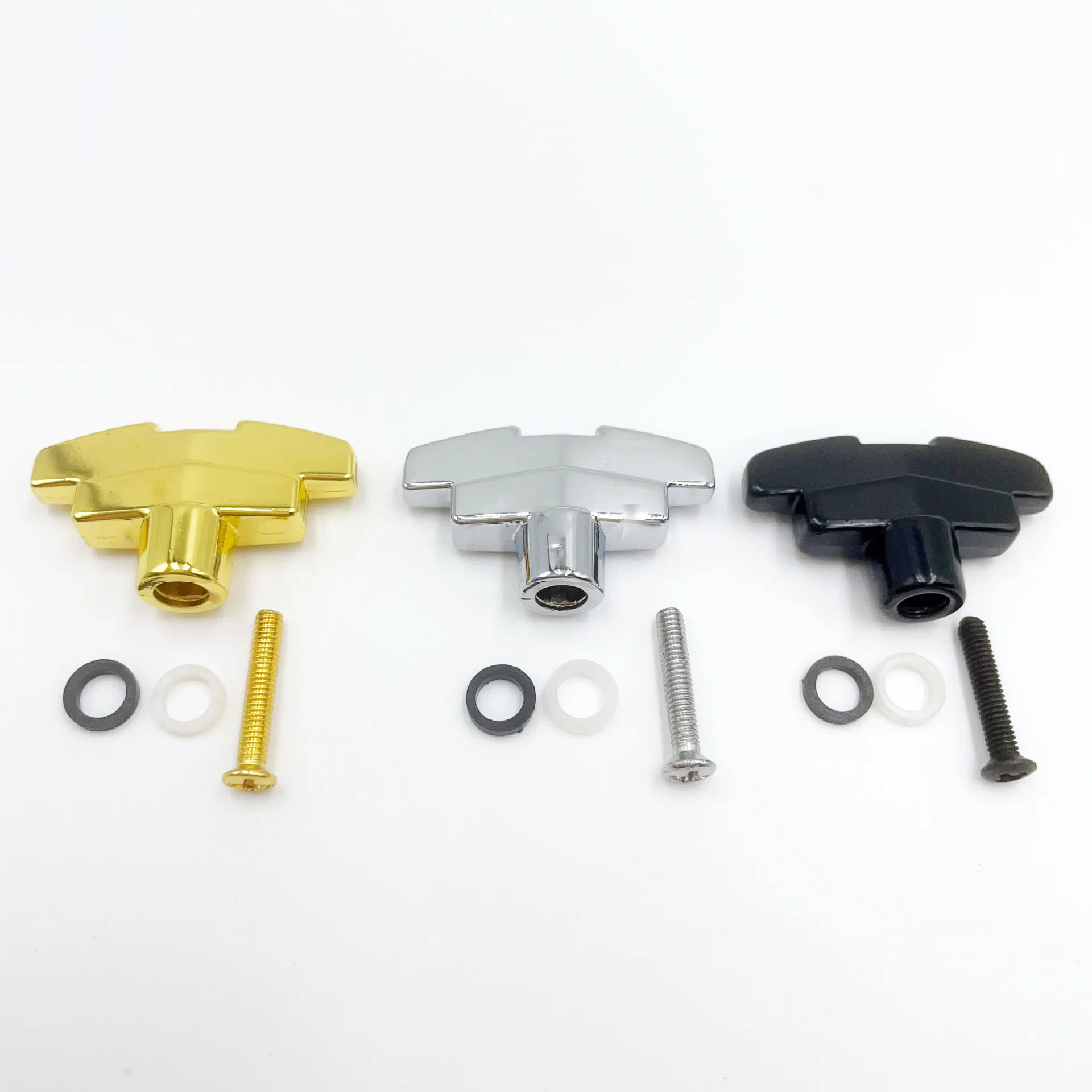 Metal Guitar Tuning Pegs Knobs 6 Pcs T-Shape Handle Caps Replacement Buttons Acoustic Electric Guitar Machine Heads Tuner Keys