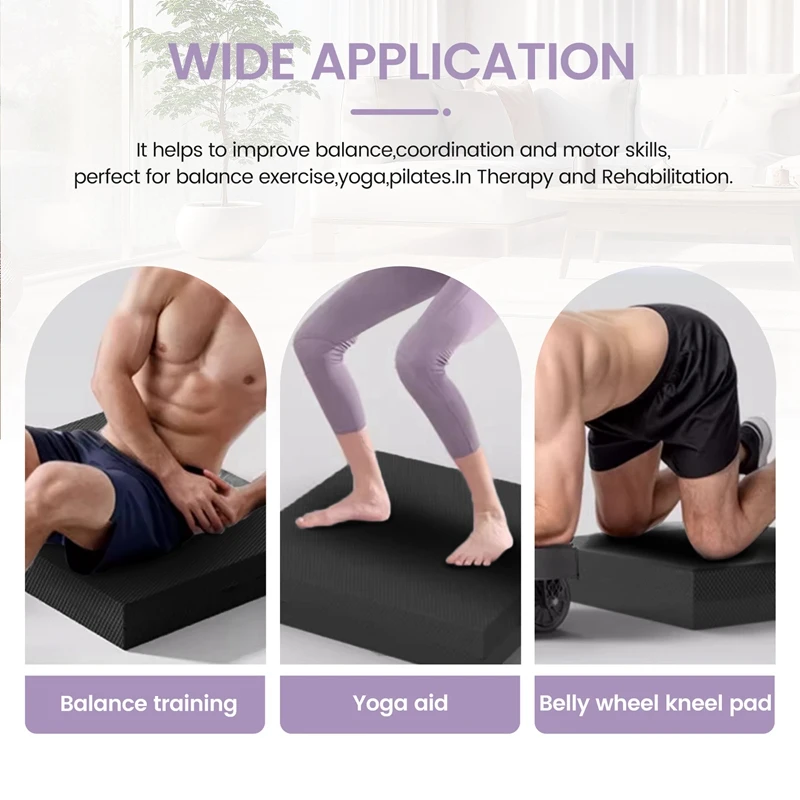 ●Yoga Balance Pad Non-Slip Thickened Foam Balance Cushion for Yoga Fitness Training Knee Pad-ABFB