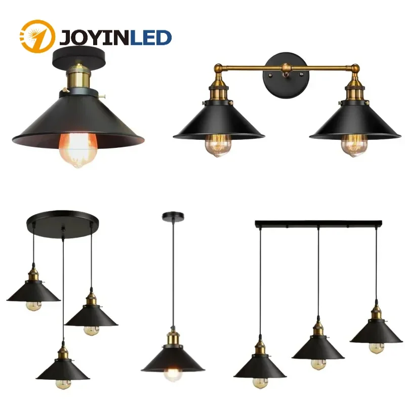

1/2/3 винтажный подвесной светильник в стиле лофт, ретро, потолочные люстры, основание E27, промышленный подвесной светильник, Edison, домашнее освещение для гостиной