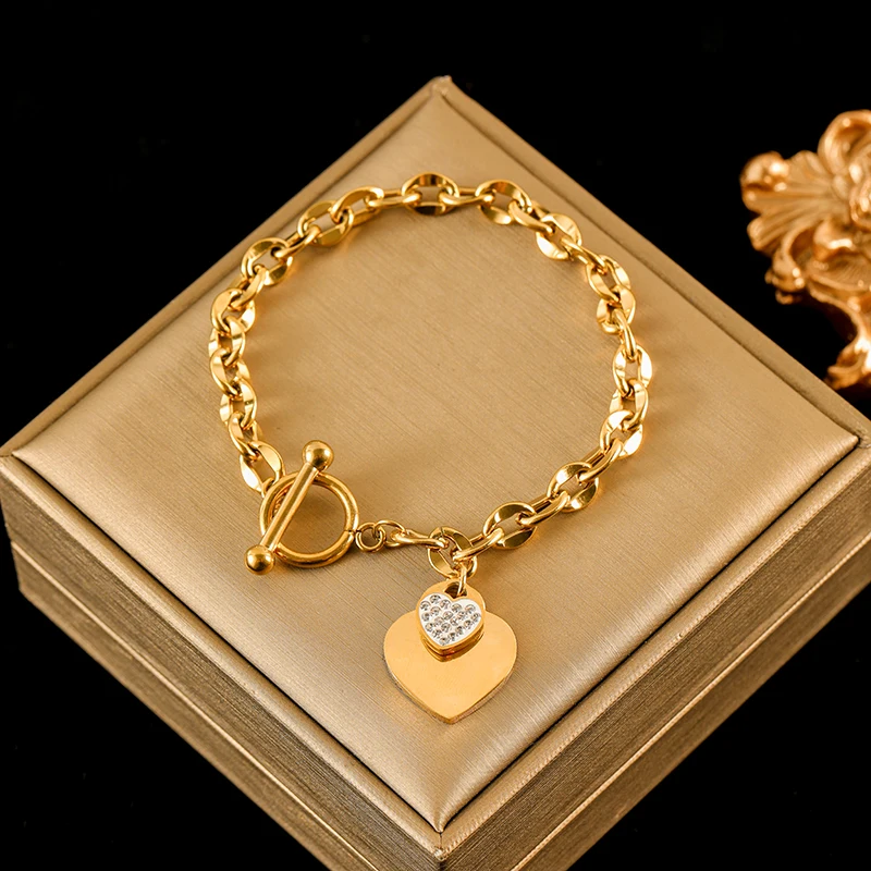 EILIECK 316L Edelstahl Gold Farbe Seestern Mond Sterne Charm Armband Für Frauen Neue Trendy Handgelenk Kette Schmuck Geschenk Party
