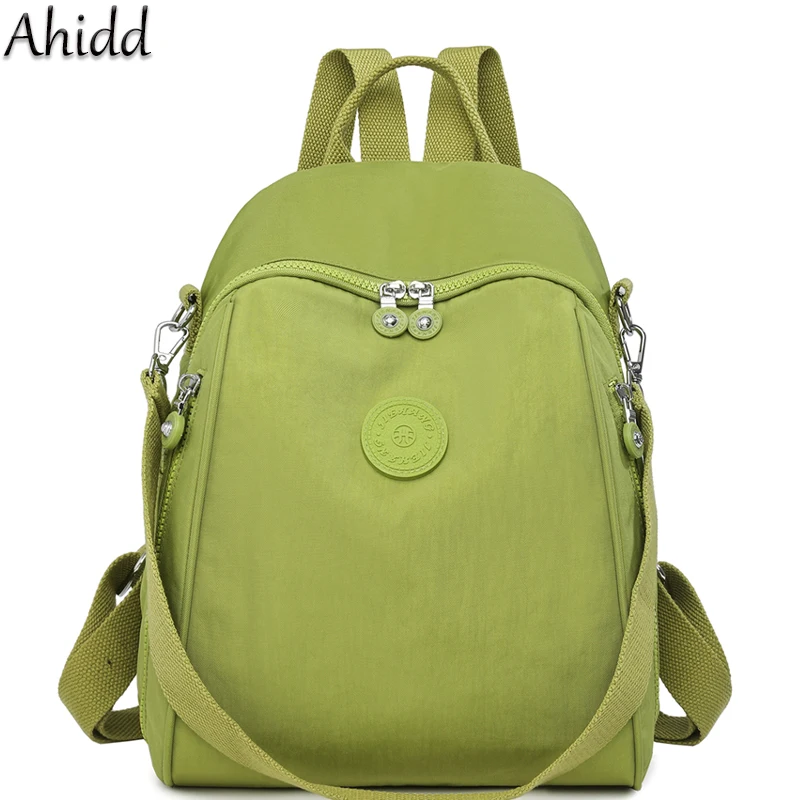 

Casual Backpack for Women Waterproof Nylon Daypack Simple Ladies Knapsack Large Capacity School Bag Lightweight Travel Rucksack
