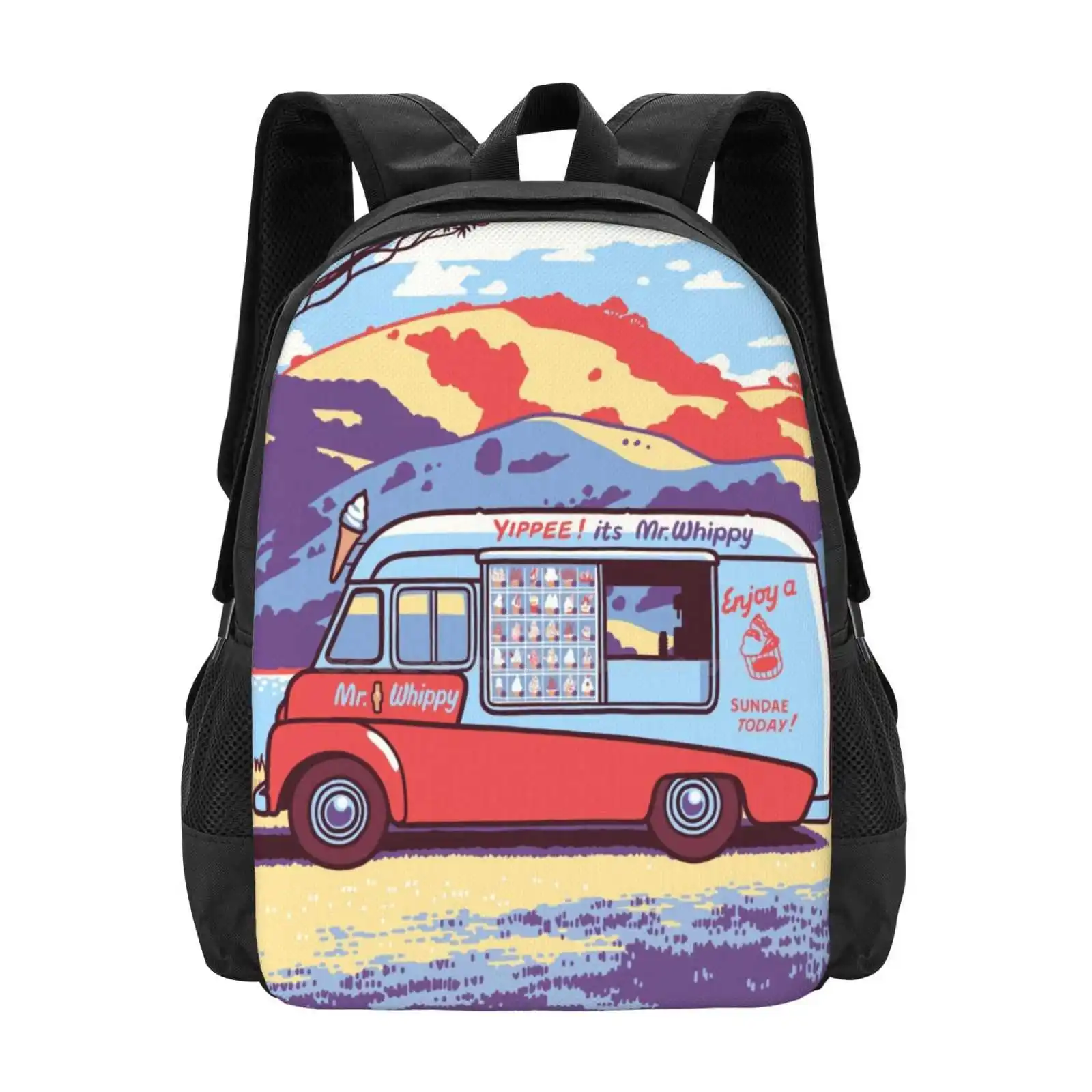 Kommen und bekommen es Tasche Rucksack für Männer Frauen Mädchen Teenager Illustration Kunst Design Farbe Neuseeland nz Nostalgie Goldens ommer