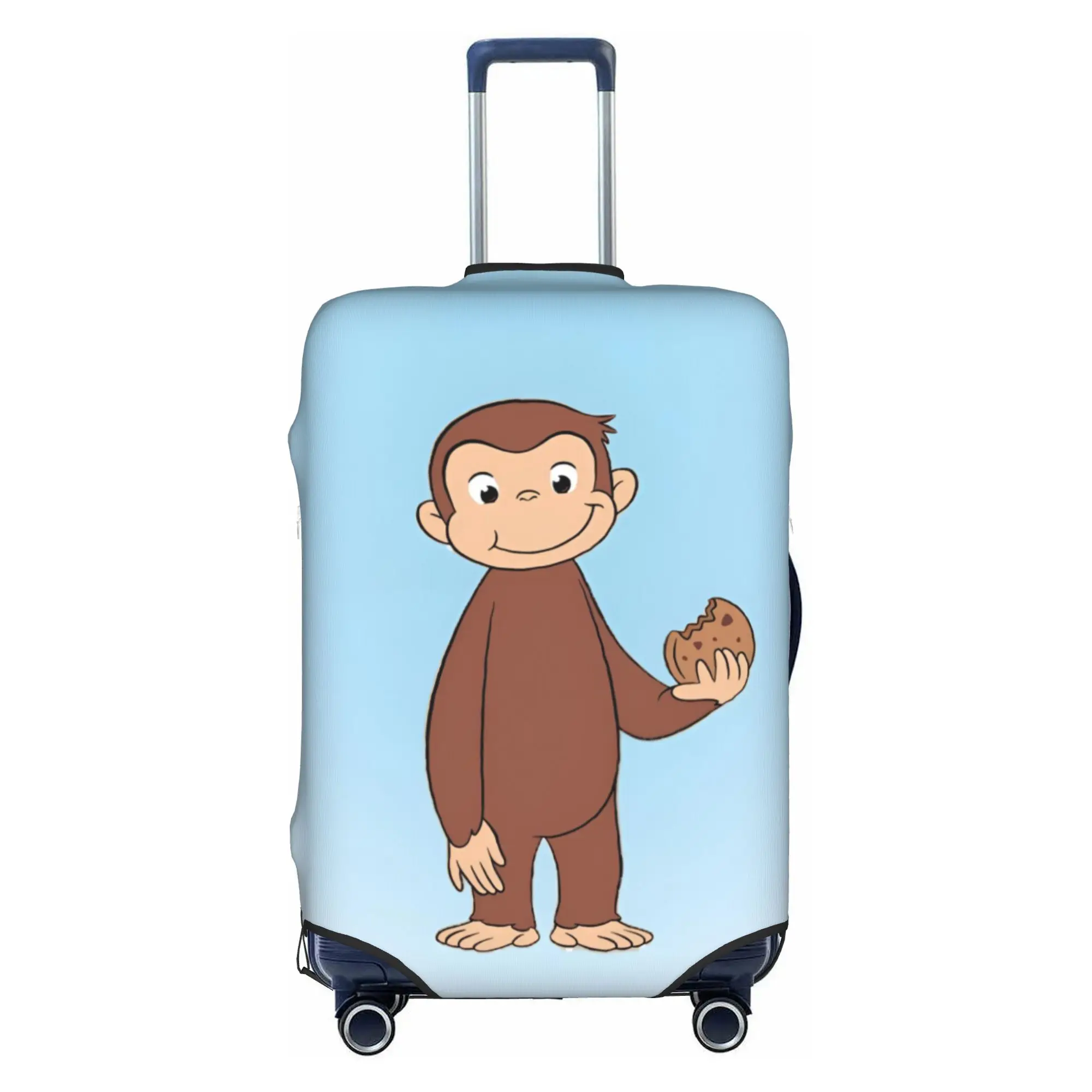 Custom Cute C-Curious Georges Luggage Cover Protector Washable Monkey TV Series Travel Suitcase Covers