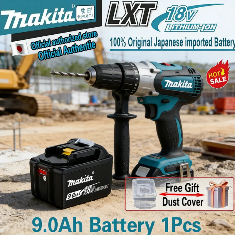 

100% Original Makita Rechargeable Power Tool Battery, Replaceable LED Lithium-ion, 18V 6.0 9.0Ah LXT BL1860B BL1860BL1850 BL1830