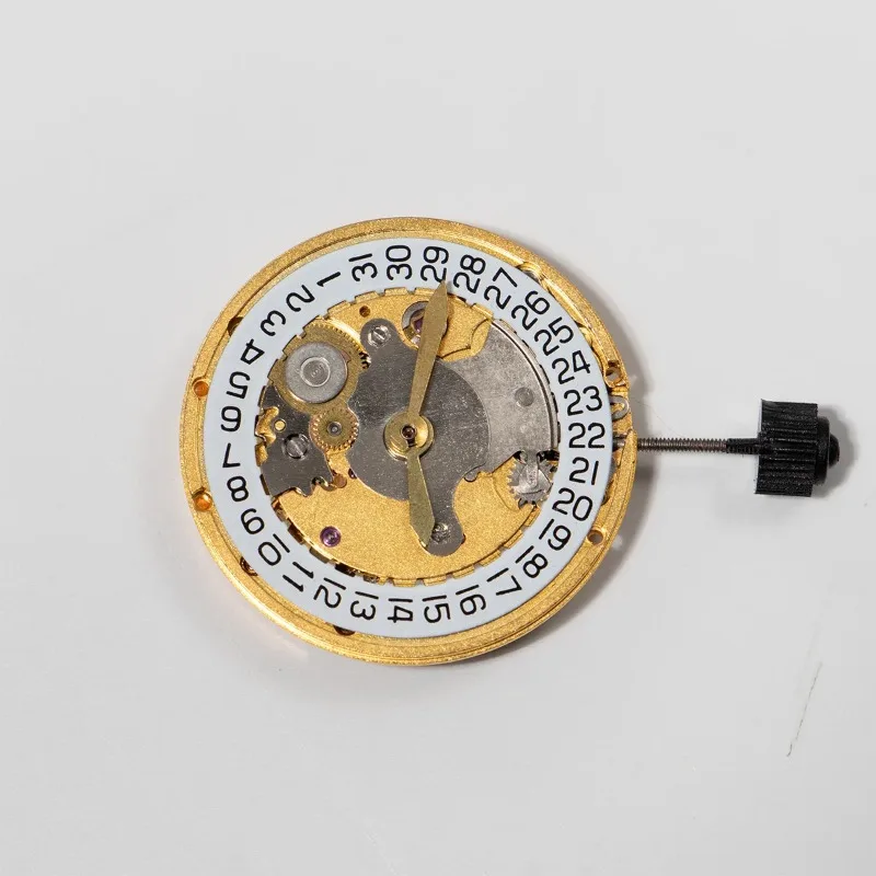 

3 O'clock Automatic Mechanical Movement Date Display Watch Repair Replacement Parts Gold For 2824 Movement