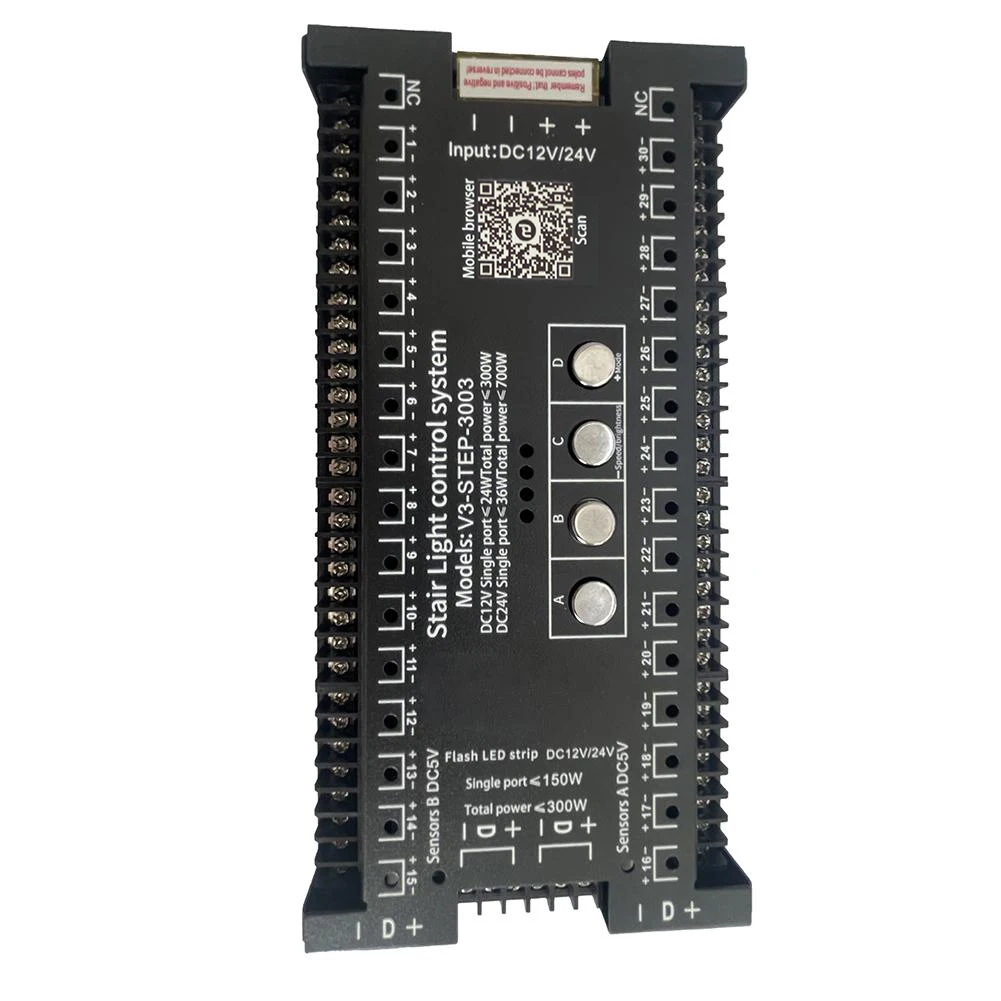 32 Channel Stair Light Control Board Step Function Step Lighting As Shown Stair Light 32-channel Controller Home Decor