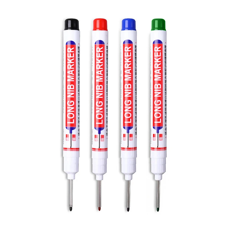 Longo Nib Construção Marcador Metal Oil Pen Waterproof Thin Head Extensão Madeira Artesanato Pen Deep Hole Marker 20 mm 1pc