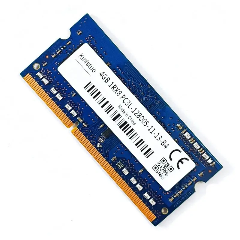 Kinlstuo RAMS DDR3 4GB 1600MHz หน่วยความจำแล็ปท็อป Ddr3 4Gb 1RX8 PC3L-12800S-11-13-B4 SODIMM 1.35V 204PIN