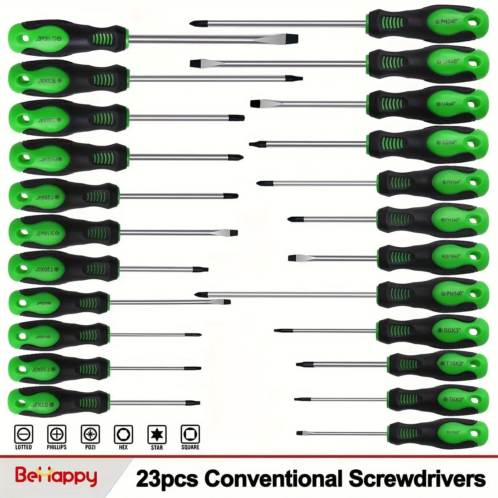 Magnetic Screwdriver Bits Set  Precision Phillips Slotted Screw Bit Multifunctional Home Repair Tool CRV Screwdriver