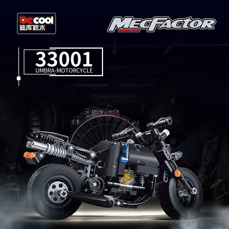 Technology Machinery Series Shadow Motorcycle Building Blocks Decool 33001 265Pcs Puzzle Assembly Block Toys Moc Christmas Gifts