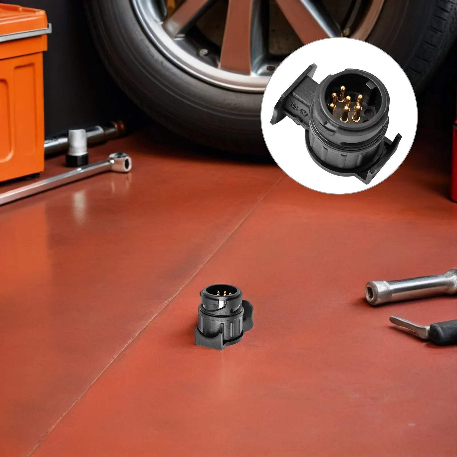 

Адаптер для прицепа с 13-контактного евроразъема на 7-контактный 12В, водонепроницаемый, всепогодный, с пружинным фиксирующим клапаном для фар прицепа и проводки каравана