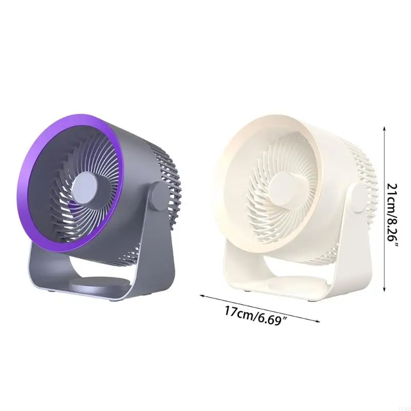 L8RE مروحة محمولة صغيرة لسطح المكتب ومروحة تبريد هواء لاسلكية قابلة لإعادة الشحن
