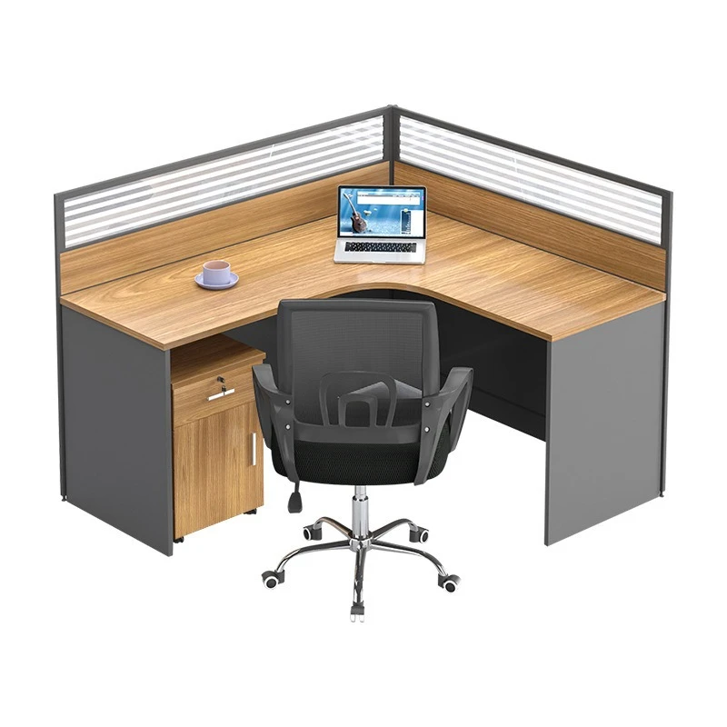 

Office corner staff desk combination simple four-person screen workstation partition table