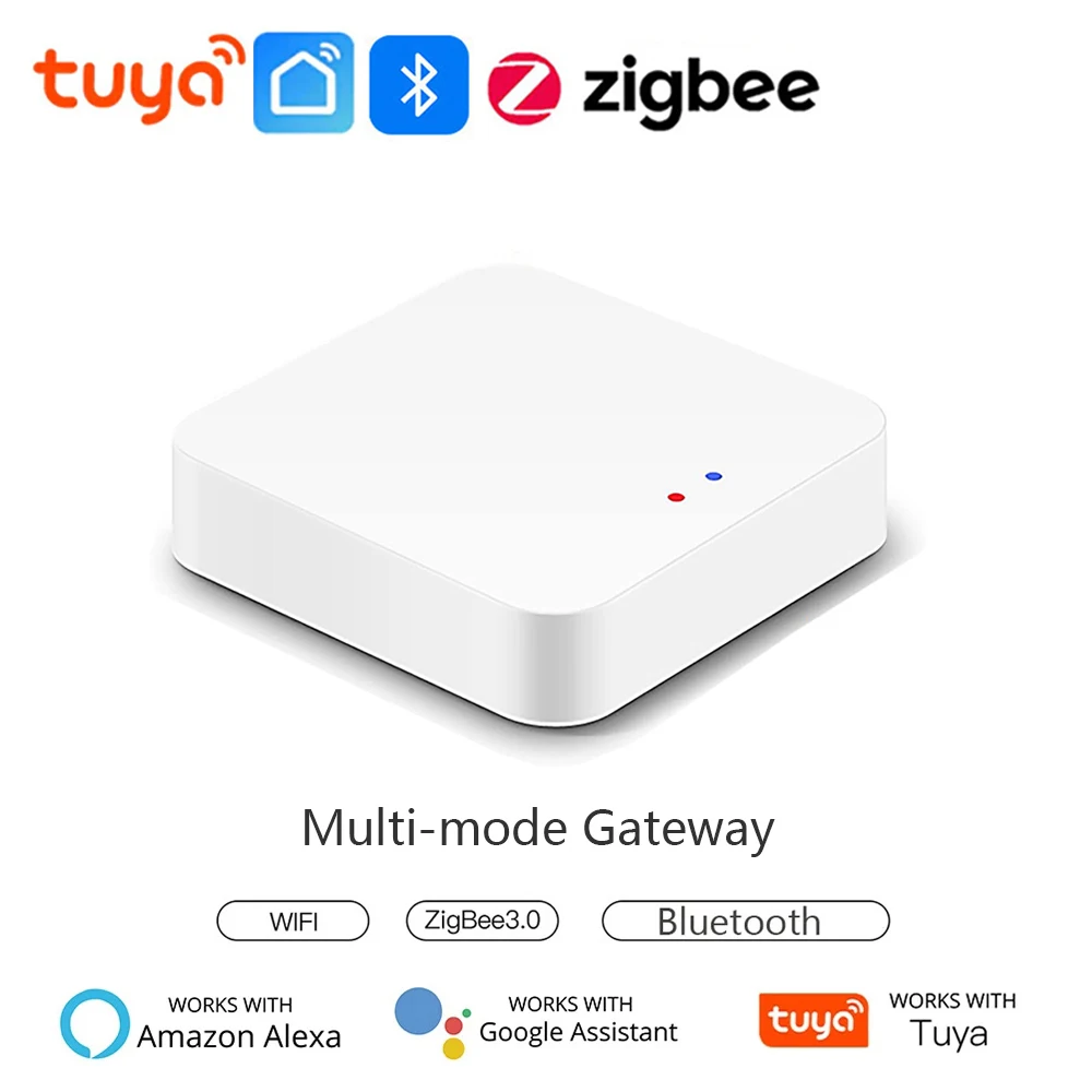 Tuya Hub Smart Gateway nirkabel multimodel jembatan WiFi Bluetooth ZigBee Gateway kontrol aplikasi kehidupan pintar bekerja dengan Alexa Google