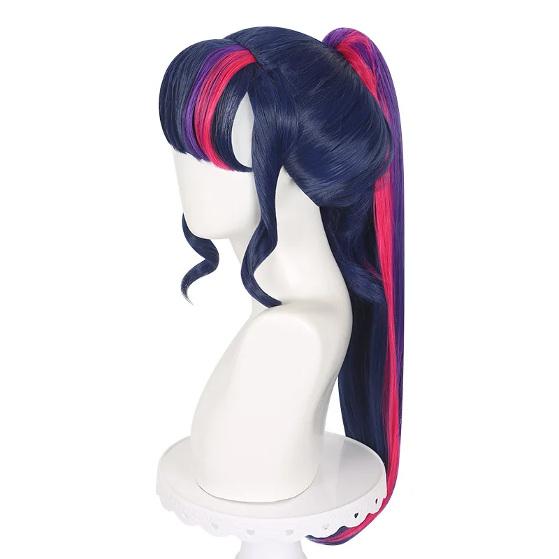 パープルジョイ コスプレウィッグ 大人用 ミックスパープル 大人用 編み込みヘアスタイル コスプレウィッグ