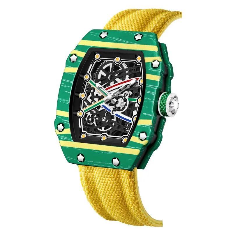 Luxuriöse Tonneau Ultra Slim Tonnenförmige Bestseller Quarz-Armbanduhr Wasserdichte Marken-Herrenuhr Modische AAA Herrenuhr Neu