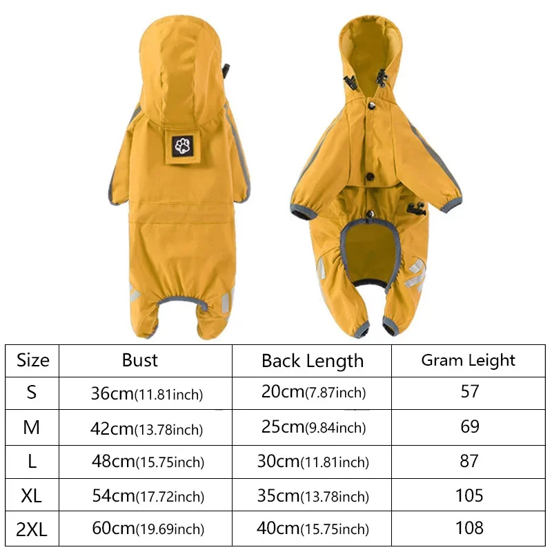 Dog Raincoat Reflective Waterproof Pet Clothes for Maltese Rain Coat Small with Leash Hole Lightweight Waterproof Puppy Clothes - view 3