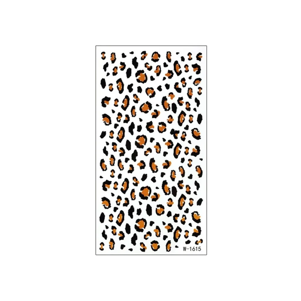 10pcs Water Transfer Leopard Print Tattoo Stickers Instant Waterproof Temporary Tattoo Easy To Use Fake Body Art Sticker Cosplay