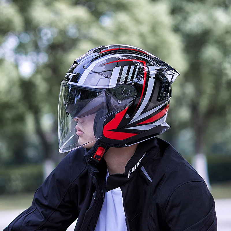 GXT Motorcycle Helmet DOT ECE Certified Four Season Universal Half Helmet Men's and Women's 3/4 Safety Helmet casco moto