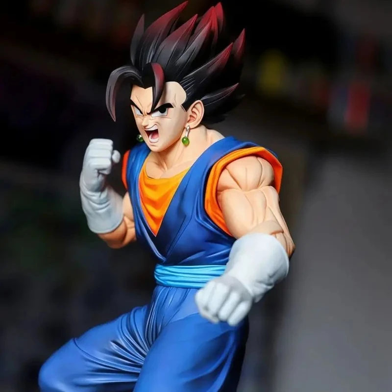 

Anime Dragon Ball Z Vegetto Super Saiyan Black Figure Gk Model Statue Collectable Customized Combat Collection Ornament Gift