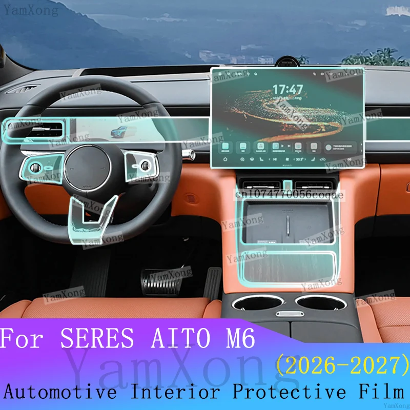 For SERES AITO M6 Car interior Protection Film Kit Navigation screen Transparent Sticker Center Console Panel Anti-scratch Film
