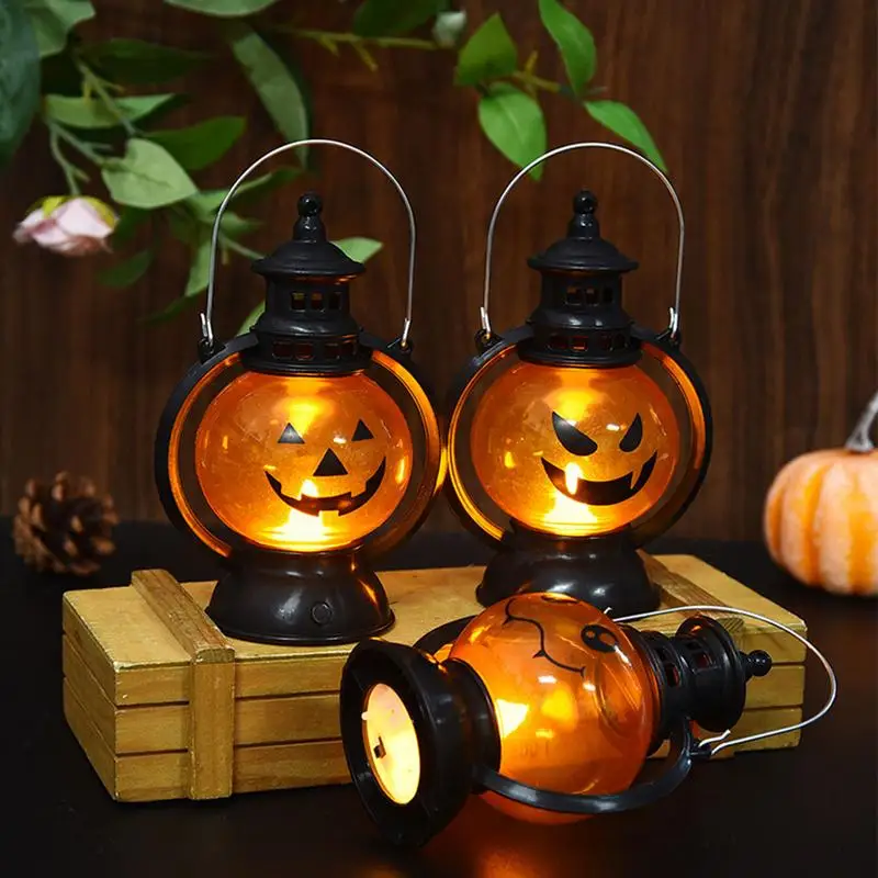 

Vintage Pony Lantern Portable Pumpkin Lamp Jack-O'-Lanterns Creative Small Oil Lamp Halloween Decorative Portable Pony Light For