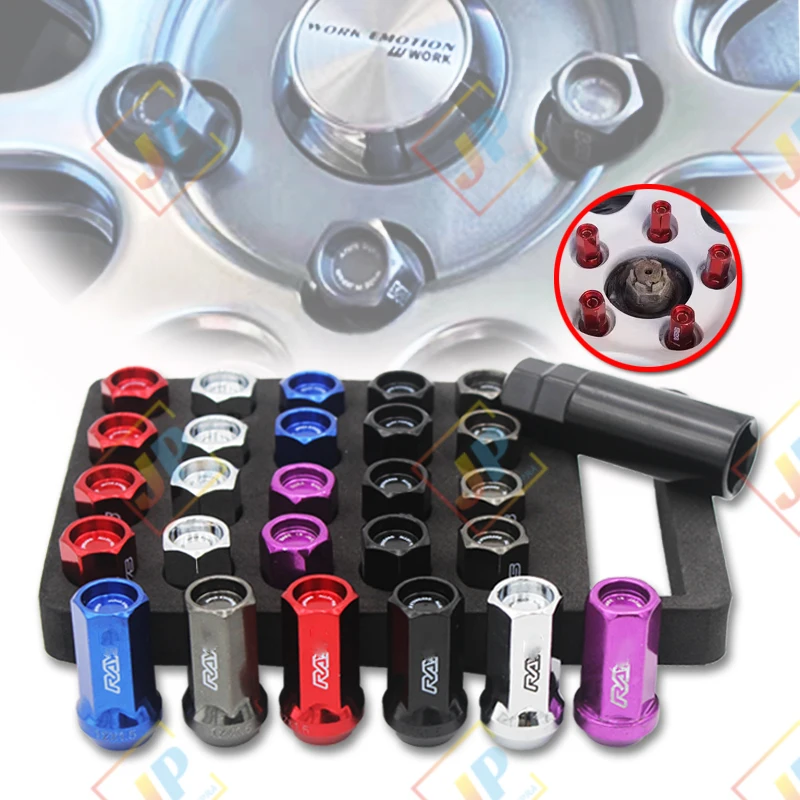 M12*1.5MM Racing Wheel Nuts Anti-theft Lock Wheels Car Wheel Hub Conversion Nut Accessories